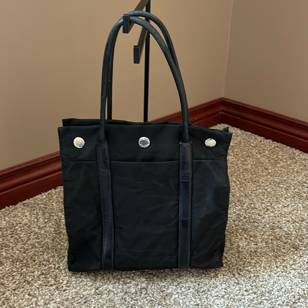 PRADA Hand Bag Nylon Black Auth - Picture 1 of 16